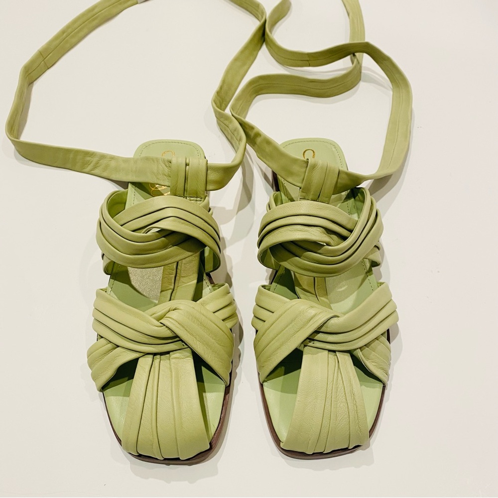 Sam Edelman Womens Imogene Pistachio Leather Ankle Gladiator Sandals Size 8 - Picture 13 of 16
